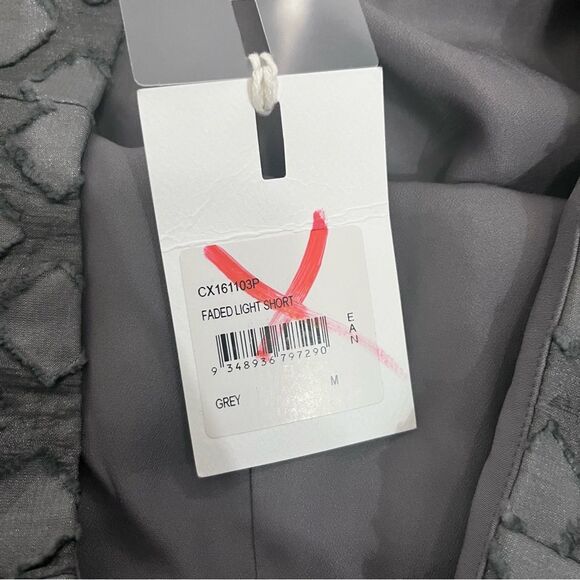 Anthropologie C/MEO Collective NWT Silver Geometric Shorts - Picture 8 of 9